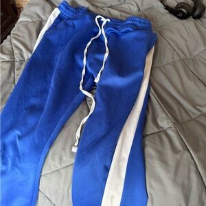 Blue and White Stripe Men's Joggers